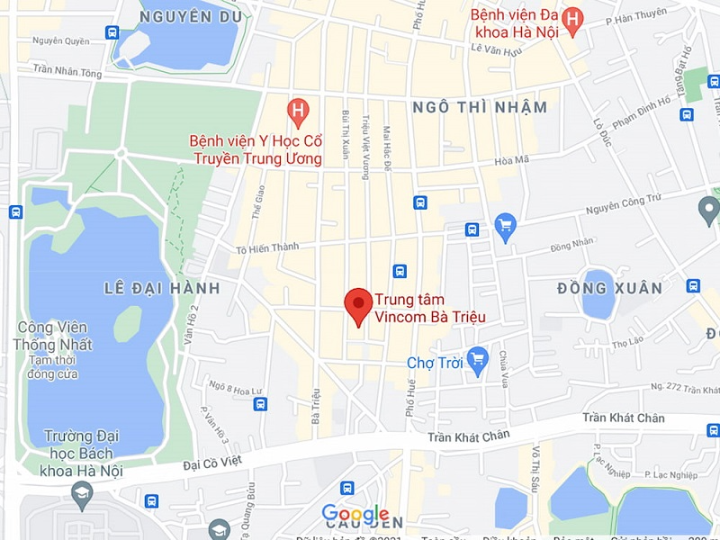 Vị trí Vincom City Towers Bà Triệu