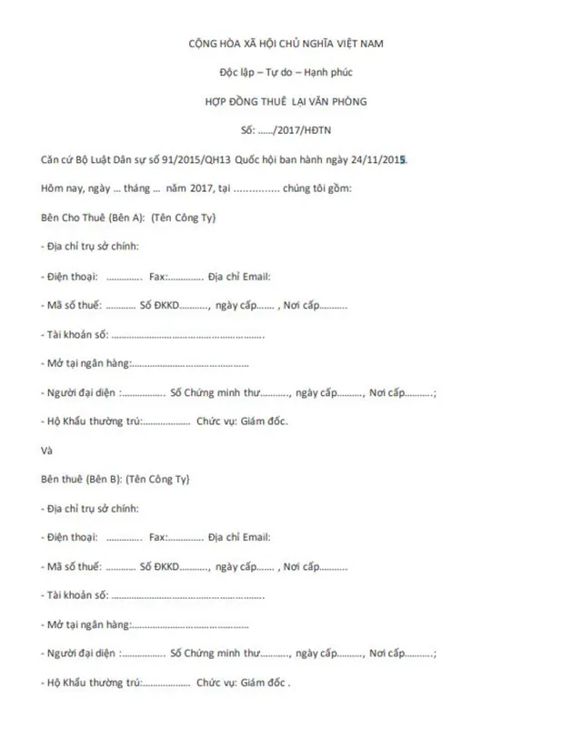 Những điều khoản quan trọng trong hợp đồng thuê văn phòng khu phức hợp